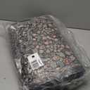 Collive Kitchen Mats for Floor 2PCS, Cushioned Anti Fatigue Mat Non Slip Waterproof Kitchens Sink Rug, Vintage Spring Floral Rugs Comfort Standing Mat for Laundry, Desk, Bar, Office, Black (17.3"x47"+17.3"x29")