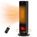SIVROCK Space Heater, 26'' Tower Heater, Electric Heater for Inside Home, 1500W Portable Heater with Remote, 70° Oscillating Heater, 12H Timer, PTC Ceramic Heater