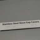 2PCS Kitchen Stove Counter Gap Covers, Stainless Steel Gap Cover, Cooktop Trim Kit, Stove Gap Guards, Oven Gap Filler, Heat Resistant & Effectively Protect Stove Gap Filler(13.8"-27.5" Silver)