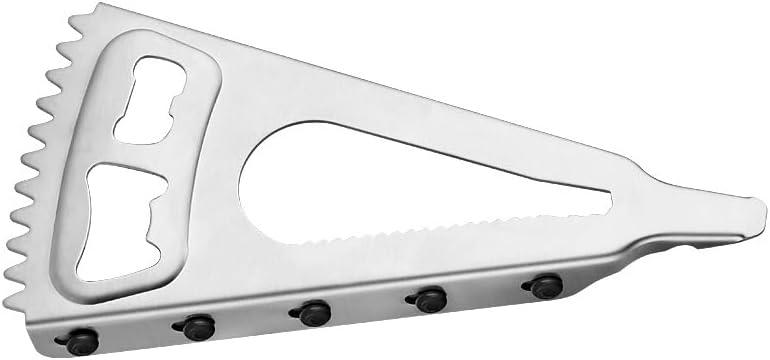 5 in 1 Bottle Opener, Stainless Steel Jar Opener, Easy Twist-Off Cap Opener, Manual Can Opener, Beer Bottle Opener,Kitchen Tool Easy to Use for Children, Elderly and Arthritis Sufferers(Silver)