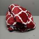 Homemate Heated Blanket Electric Queen Size - 84x90 Heating Blanket with 10 Fast Heat Levels 8 Hours Auto Off Ultra Soft Cozy Flannel Over-Heated Protection ETL Certification Keep Warming in Home (Red Geometry)