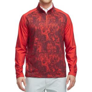 Rouen Quarter Zip Pullover Men Lightweight Dry Fit Athletic Mock Neck Midlayer Print Golf 1/4 Zip Pullover Mens Sweatshirts