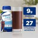 Ensure Original Dark Chocolate Nutrition Shake | Small Meal Replacement Shake | Ready To Drink | 9g Protein, 27 Vitamins and Minerals | 8 fl oz - 24 Pack (EXP 08/01/27)