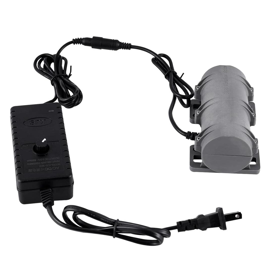 JIAWANSHUN DC24V Vibration Motor, 3800RPM Sieve Vibration Motor, Rotary Speed Vibrating Motor for Massage Bed Vibration Chair Medical Instruments, with Adjustable Speed Adapter (Speed Adjustable)