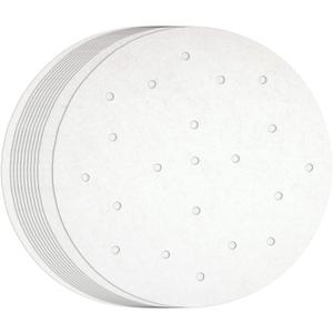 Juvale Round Air Fryer Liners with Holes - 8-Inch Parchment Paper Disposable, Dumpling Paper - Perforated Bamboo Steamer Liner Sheets for Air Frying, Steaming, and Baking (White) - 100 Pack