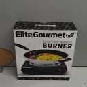 Elite Gourmet ESB100B Countertop Single Coiled Burner Electric Hot Plate, Temperature Control, Indicator Light, Easy to Clean, Black