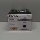 AROMA Rice Cooker, 3Cup (Uncooked) / 6Cup (Cooked), Small Rice Cooker, Oatmeal Cooker, Soup Maker, Auto Keep Warm, 1.5 Qt, White, ARC393NG