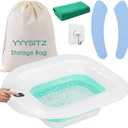 Electric Sitz Bath, Sitz Bath for Hemorrhoids, Sitz Bath for Postpartum Care, Toilet Seat Bowl for Women Men, Sits Bath Soak Tub, Sitz Baths Salts Pan, Butt Bath Basin, Portable, Green