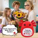 Thank You Gifts Axolotl Plush,Teacher Appreciation Gifts | Cute Axolotl Stuffed Animal with Thank You for Helping Me Grow Words,Thank You Gift for Teacher,Classmates,Friends,Family