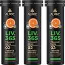 Auric Herbal Liver Support Supplement | Milk Thistle (Silymarin), Turmeric, Garlic, Ginger for Liver Health | Advanced Detox & Cleansing Formula for active Liver | 60 Tablets | Plant Based Gluten-Free (20 Count (Pack of 3))