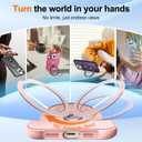 HuwaiH 360 Rotatable Magnetic Ring Stand for iPhone 14 pro max Case, Compatible with MagSafe, Military-Grade Shockproof, Anti-Scratch Matte Translucent Phone Case for iPhone 14 pro max(Pink)