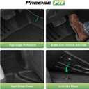 Cartist Floor Mats for Ford Bronco 4 Door 2021-2025 2026, All Weather Cargo Liner & Door Sill Guards for Bronco Accessories, Heavy Duty TPE Cargo Mats, Car Accessories