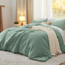 Bedsure Full Size Sage Green Soft Prewashed Bedding for All SeasonsWarm Down Alternative Bed, 1 Lightweight Comforter (82"x86")