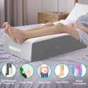 8" Leg Elevation Pillows Memory Foam Leg Support Bed Wedge Pillow Leg Elevated for Sleeping, Leg Pillows Good for Back& Knee& Hip& Ankles, Flat Top 8 inch Height