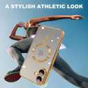 ZIYE Magnetic Case Made for iPhone 16 Plus 6.7 Inch [Compatible with MagSafe] Full Camera Lens Protection, Clear Luxury Phone Cover Soft TPU Bumper Drop Protective Case for 16 Plus Women Men, Gold