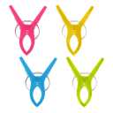 12 Pack Beach Towel Clips for Beach Chairs, Large Towel Clips for Beach Chairs Pool Chairs on Cruise, Windproof Plastic Clothes Pins Heavy Duty Outdoor