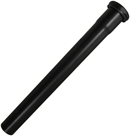 Westbrass A421-62 1-1/4" x 12" Slip Joint Extension Tube, Matte Black, Pack of 2