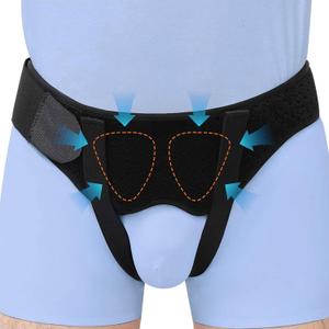 Hernia Belts for Men & Women Inguinal, Inguinal Hernia Support for Men, Hernia Truss for Single/Double Inguinal, Groin Belt, Adjustable Waist Strap with Removable Compression Pads, M