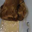 FAVE Ombre Honey Blonde Wig Middle Part Blonde Wigs for Women 28 IN Natural Blonde Highlight Wig Light Brown Wigs for White Women