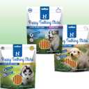 N-Bone Puppy Teething Sticks Variety Pack, Chicken & Pumpkin & Peanut Butter Flavor, Total 3 Bags, 11.22-oz (EXP 11/18/27)