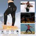 2 x Plus Size Fleece Lined Leggings with Pockets for Women High Waisted Warm Thermal Winter Yoga Pants for Workout (XX-Large, White)