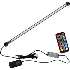 23 inches LED Aquarium Light, 12W Fish Tank Light Underwater Light Submersible Crystal Glass Lights, 9.2ft/2.8m Long Wire Length, White