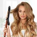Nicebay Curling Iron, 1 Inch Hair Curling Wand with Ceramic Coating, Professional Hair Curler, Fast Heating up to 430F, 60 Mins Auto Off, Suit for Different Hairstyle, Yellow