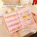 36Pcs Hair Accessory Set with 11pcs Cute Hair Clips,7 Snap Hair Clips,9Pcs Elastic Rubber Bands and 9Pcs Seamless Hair Ties for Girl and Women for All Hair Types Valentine's Day Gifts