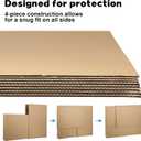 2 Sets TV Moving Box Adjustable Up to 62" TVPicture/Paint/Mirror moving Boxes for Protecting Screen,Cardboard, nclude 2 Large Case Flat Screen TV Cover, Adjustable up to 40-in x 60-in x 4-in
