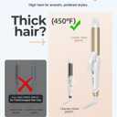 Europe Travel Curling Iron Mini: Dual Voltage Curling Iron for Traveling - Mini Travel Curling Irons 1 Inch with US Plug,Gold 450 for Thick/Coarse Short Hair