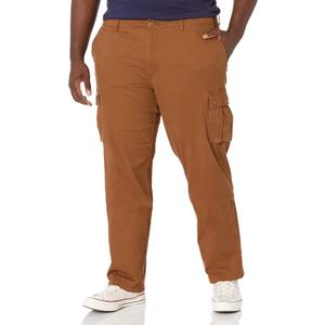 Amazon Essentials Mens Straight-Fit Stretch Cargo Pant (Available in Big & Tall) (Brown)