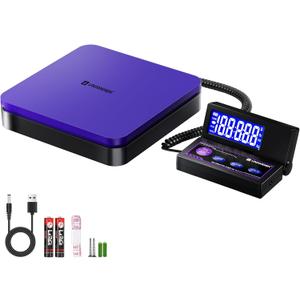 UNIWEIGH Digital Shipping Scale 110lbs/0.1oz Accurate,Postal Scale with 5 Units/LCD/Tare/Hold Function,Auto-Off,Postage Scale for Packages Small Business/Mail Scale,Includes Battery & USB-A