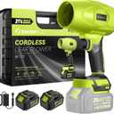 Sakerplus Cordless Leaf Blower, Portable Dust Cleaner Cordless, Handheld Blower, Hand Blowers for Lawn Care, Patio Cleaning, 4.0Ah Battery, Charger Included (2 Battery with Storage Case)