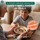 ECO SOUL 7 Oz Bamboo Bowls, Compostable, Heavy Duty (200 Pack), Small 5" | Round