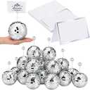 60 Pcs Disco Ball Table Number Holders Silver Place Card with Swirl Wire Name Cards Photo Stand Clips Picture Holder for Display Wedding Party (4 Inch)