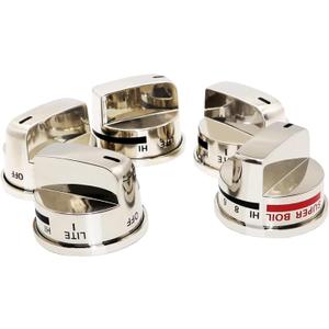 4 Gas Stove Knobs & 1Pcs Super Boil Knobs Replacement for LG LGSF0230 LRG30355ST LRG30357ST LRG30855ST Range