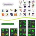 2 x 24 Pack Halloween Party Favors for Kids, 96 Pcs Luminous Tattoos & 48 Mazes Games for Halloween Goodie Bags Stuffers, Halloween Party Supplies Classroom Prizes Trick or Treat for Kids