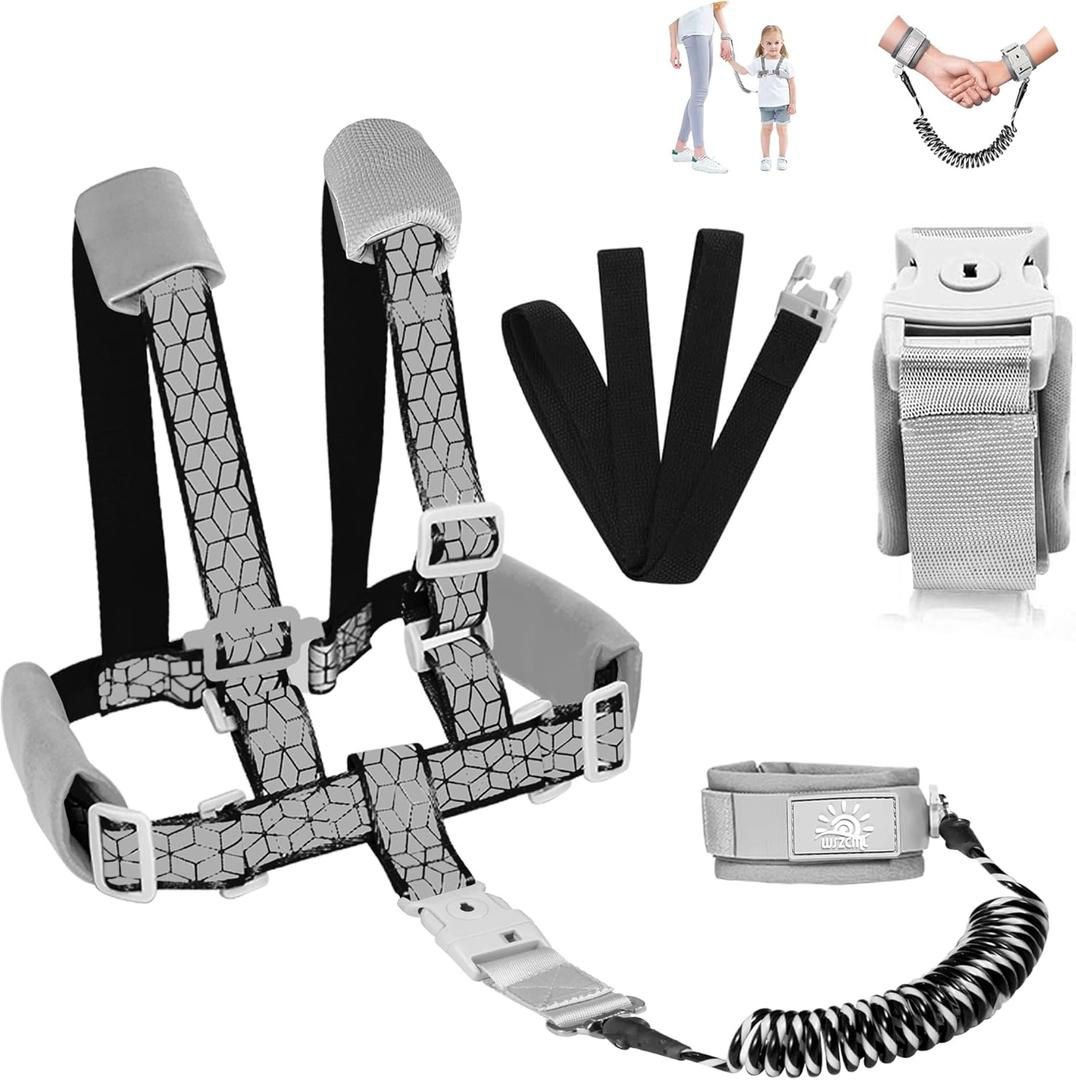 Toddler Leash for Walking, Toddler Safety Harnesses Leashes, Safety Harness with Lock for Kids, Anti Lost Wrist Link for Toddlers Upgrade with Reflective Tape Liner6.5ftfor Kids