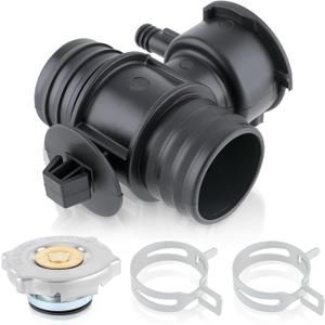 55116901AA Radiator Coolant Filler Neck Radiator Hose Connector with Engine Radiator Cap Compatible with Chrysler Sebring Compatible with Dodge Charger Compatible with Jeep Grand Cherokee