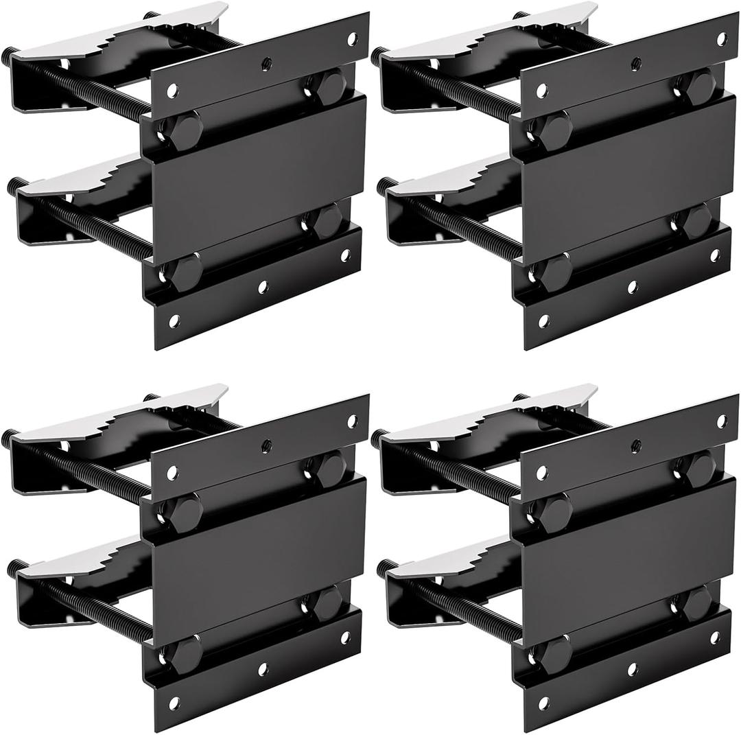 4 Pack Pole Mounting Kit, Mast Mount Brackets for Antenna, Flagpole Post Tube Clamp Holder, Street Sign Mounting Hardware for Light Poles (4 pcs)