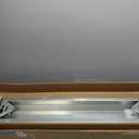 RYFT Chicken Feeding Trough 45", Heavy Duty Galvanized Steel Chicken Feeder with Crossbar, Holds 12 Chickens with Drainage Holes, Large Capacity Poultry Feeder Trough for Duck Geese Turkey Pigeon (Silver)