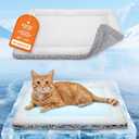 Dog Cooling Mat, Self Warming Cat Bed, Reversible Warm & Cooling Cat Bed, Winter Warm Cat Pad & Summer Cooling Cat Mat for Kittens & Small Dogs, Perfect for Crates, Beds & Sofas, Gray, 18" x 24"