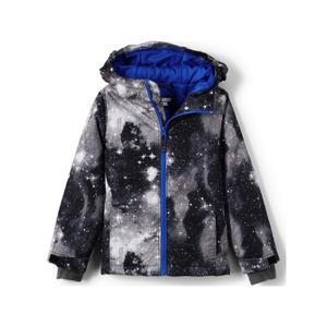 Boy's Lands’ End Kids Galaxy Winter Jacket Hooded Space Print Coat, Medium