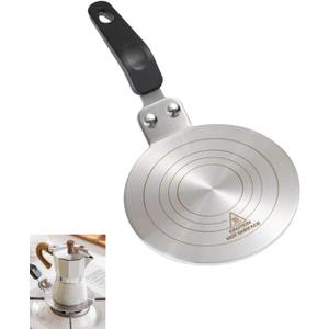 Heat Diffuser Plate,13cm Stainless Steel Gas Stove Diffuser Plate, Cooktop Heat Diffuser Cooking Induction Adapter for Moka Pot, Coffee Cookware (5 inch)