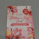 Decorably Gold-Foiled 5x7in Individual Happy Mothers Day Card for Mom with Floral Watercolor Design, Textured Mothers Day Cards for Mom with Envelope and Stickers, with Printed Message Inside