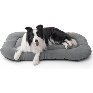 Bedsure Washable Dog Crate Pad for Extra Large Dogs, Anti-Slip Puppy Kennel Dog Bed for Crate - Ultra Soft Fleece Flat Thin Pet Mat (Not Chew Proof), Light Grey XL 41"x27"