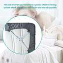 Bed Sheet Fasteners, Adjustable Mattress Suspenders, Mattress Cover Straps, Bed Corner Holder and Keepers and the Bed Sheet Grippers Clips (Triangle White Set of 4)