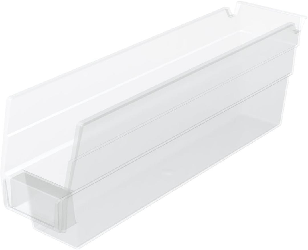 Akro-Mils 30110 Heavy Duty Plastic Shelf Bins, 12"x 3"x 4", Clear, 24-Pack
Heavy Duty Nesting Storage Bins for Garage, Closet, Refrigerator, Kitchen, Cabinet, Drawer Organization, Pantry Organization