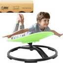 Zhenx Spinning Chair for Autistic Kids (3-18 Years), Sensory Swivel Chair for Teens with ADHD/Autism – 21×19 Inch 220LBS Weight Capacity Seat – Sit and Spin Calming Toy for Body Balance (Green)