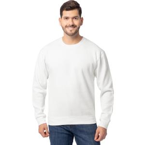 Fruit of the Loom Men's Eversoft Fleece Crewneck Sweatshirts, Moisture Wicking & Breathable, Sizes S-4x (Medium, White)